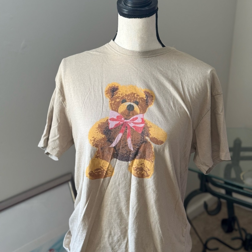 Women’s  Tan Teddy Bear T-Shirt